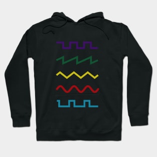 Waveforms sound design colors - Music engineering Hoodie